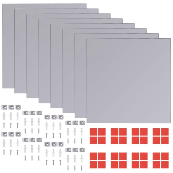 vidaXL Frameless Mirror Tiles Glass 16 pcs 20.5 cm - Image 2