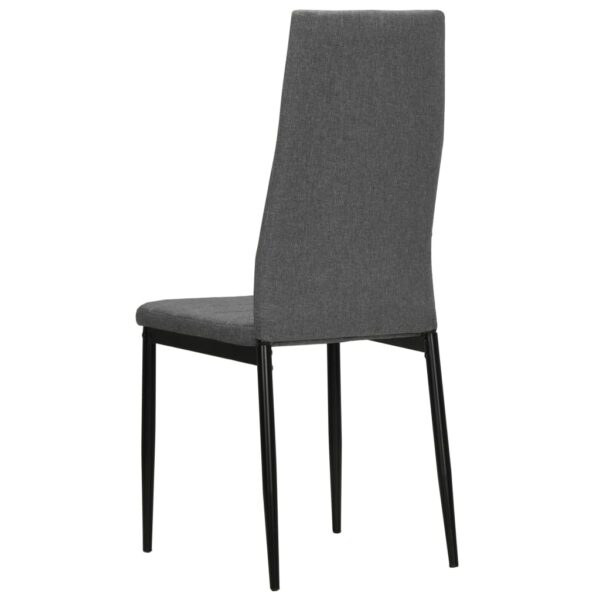 vidaXL Dining Chairs 2 pcs Light Grey Fabric - Image 5