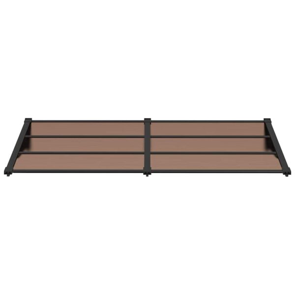 vidaXL Door Canopy Black 199x90 cm Polycarbonate - Image 3