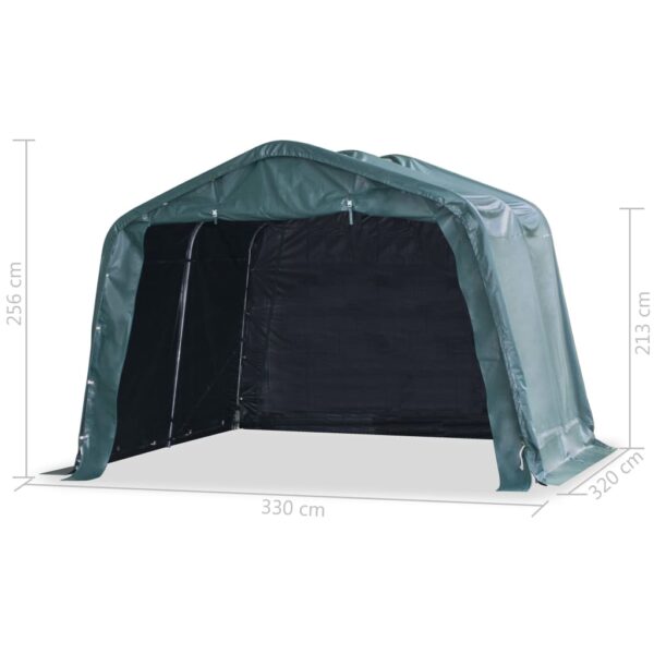 vidaXL Removable Livestock Tent PVC 550 g/m² 3.3x3.2 m Dark Green - Image 8