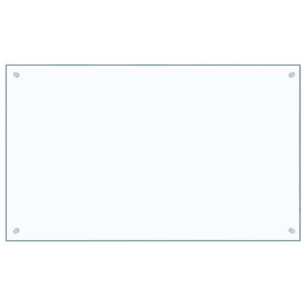 vidaXL Kitchen Backsplash Transparent 100x60 cm Tempered Glass - Image 2