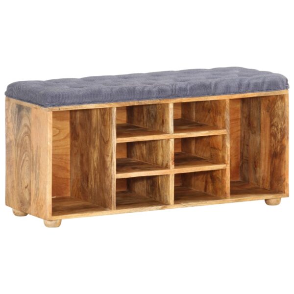 vidaXL Hall Bench 100x35x47 cm Solid Mango Wood - Image 8