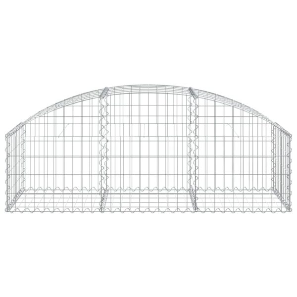 vidaXL Arched Gabion Basket 150x50x40/60 cm Galvanised Iron - Image 3