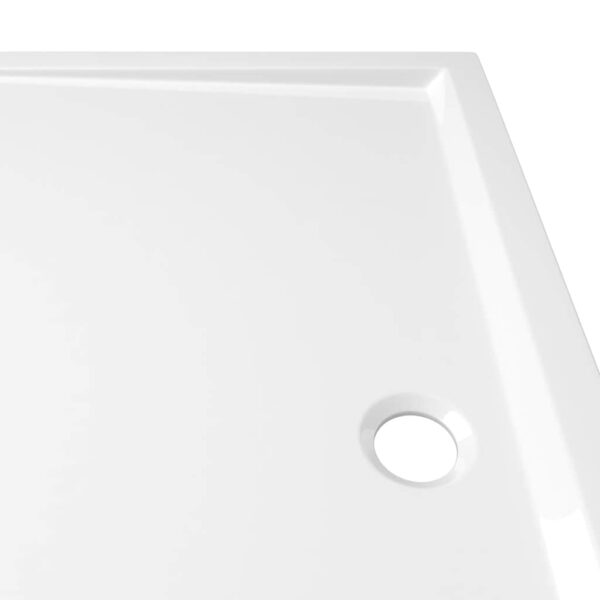 vidaXL Rectangular ABS Shower Base Tray White 80x120 cm - Image 7