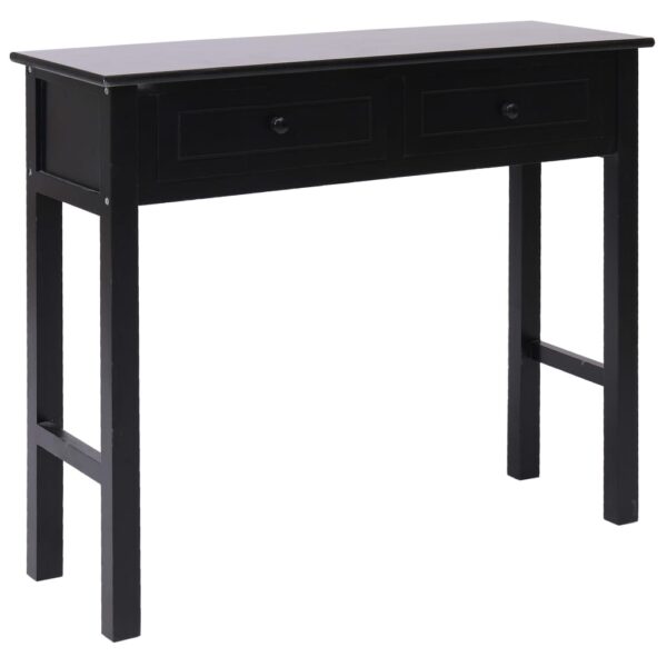 vidaXL Console Table Black 90x30x77 cm Wood - Image 1