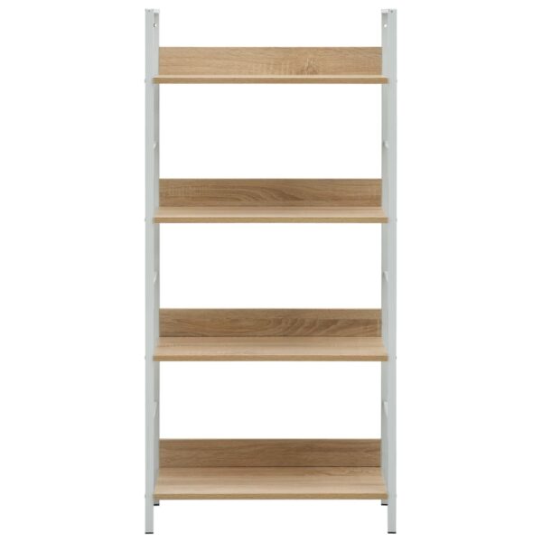 vidaXL 4-Layer Book Shelf Oak 60x27.6x124.5 cm Engineered Wood - Image 4