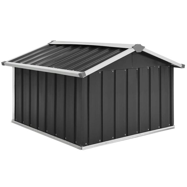 vidaXL Garden Robot Lawnmower Shed 92x97x63 cm Galvanised Steel Anthracite - Image 6