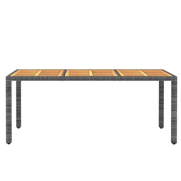 vidaXL 7 Piece Garden Dining Set Poly Rattan Grey - Image 6