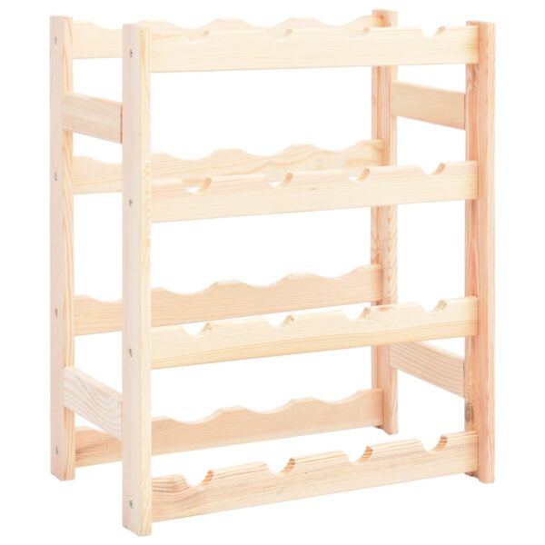 vidaXL Wine Rack for 16 Bottles Solid Wood Pine - Image 1