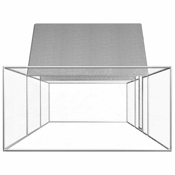 vidaXL Chicken Coop 6x2x2 m Galvanised Steel - Image 3