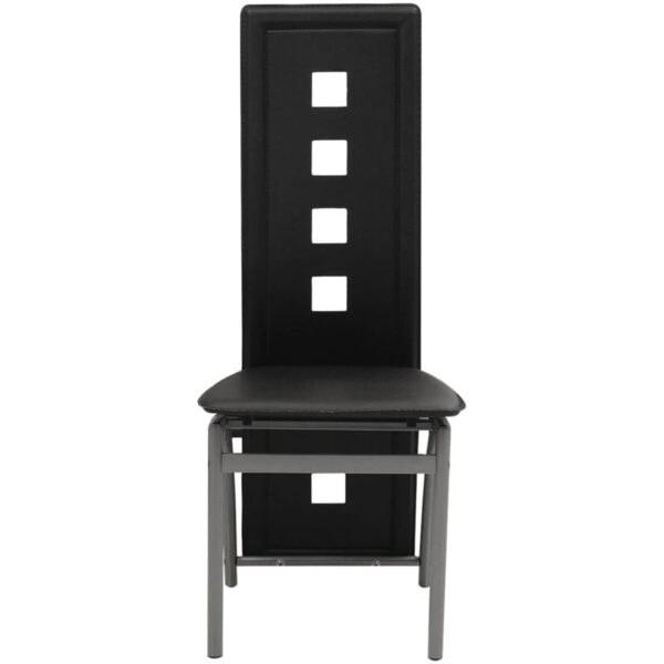 vidaXL Dining Chairs 2 pcs Black Faux Leather - Image 2