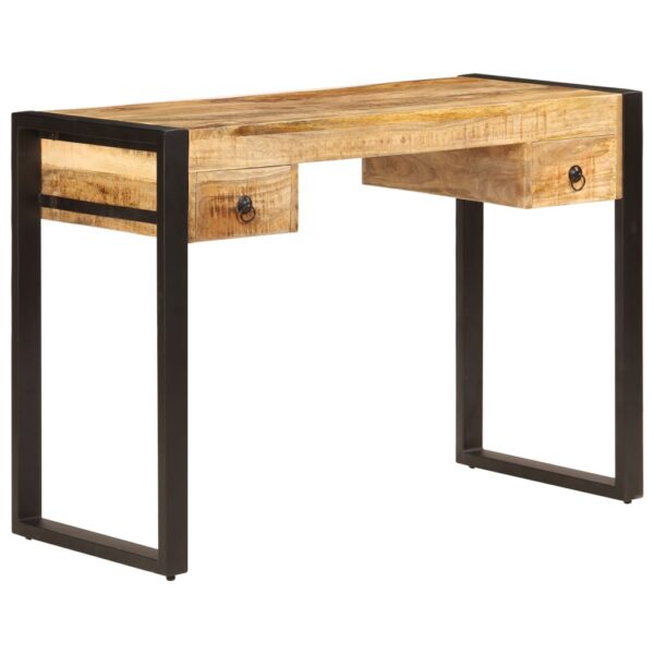 vidaXL Desk with 2 Drawers 110x50x77 cm Solid Mango Wood - Image 1