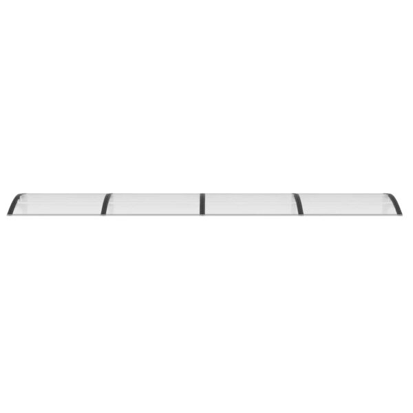 vidaXL Door Canopy Black and Transparent 400x75 cm Polycarbonate - Image 4