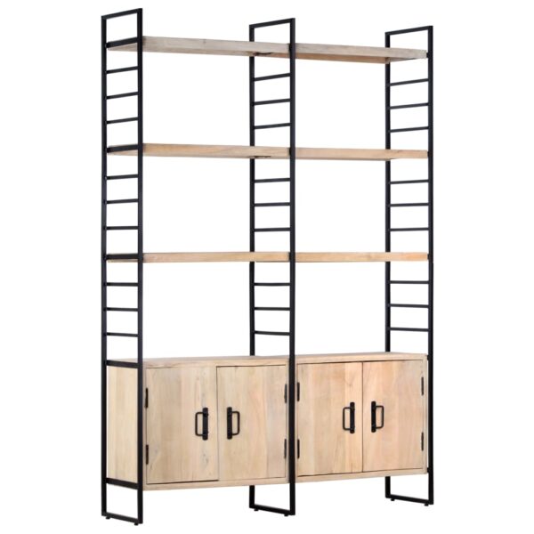 vidaXL 4-Tier Bookcase 124x30x180 cm Solid Mango Wood - Image 14
