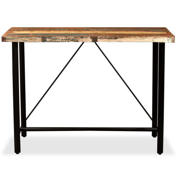 vidaXL Bar Table 120x60x107 cm Solid Reclaimed Wood - Image 2