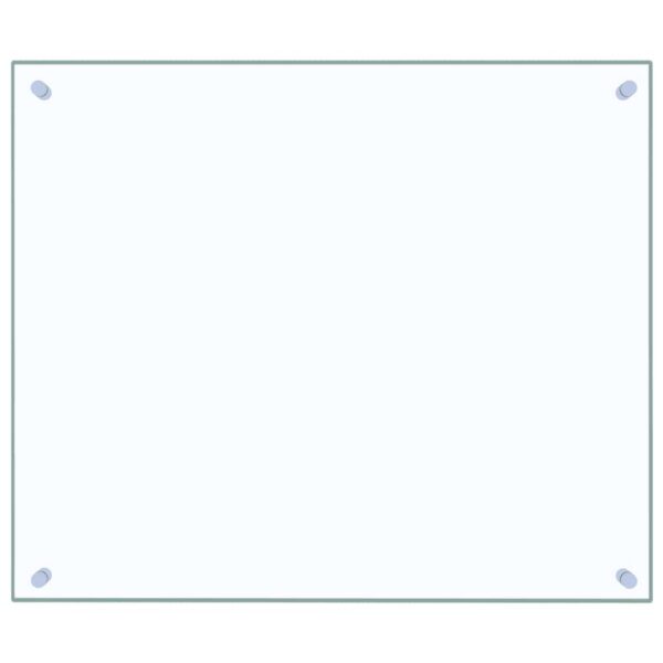 vidaXL Kitchen Backsplash Transparent 70x60 cm Tempered Glass - Image 2