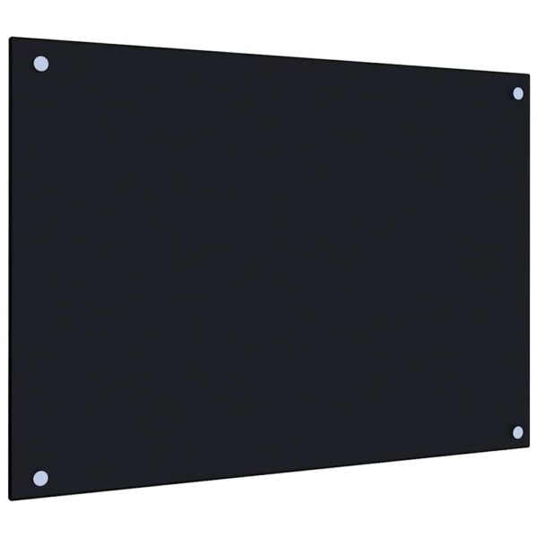vidaXL Kitchen Backsplash Black 70x50 cm Tempered Glass - Image 5