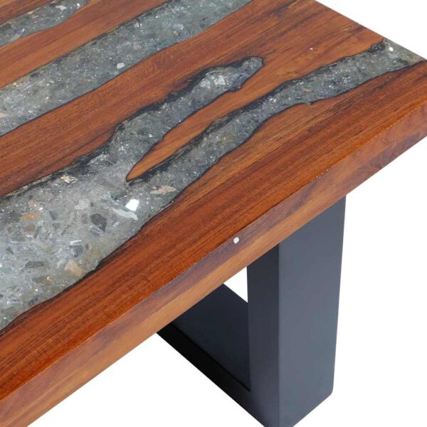 vidaXL Coffee Table Teak Resin 100x50 cm - Image 12