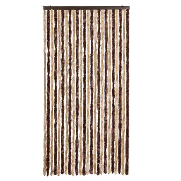 vidaXL Insect Curtain Beige and Light Brown 100x220 cm Chenille - Image 3