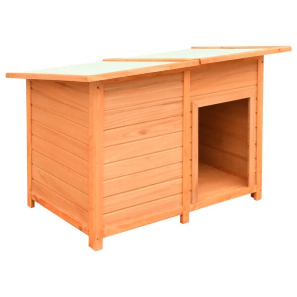 vidaXL Dog Cage Solid Pine & Fir Wood 120x77x86 cm - Image 5