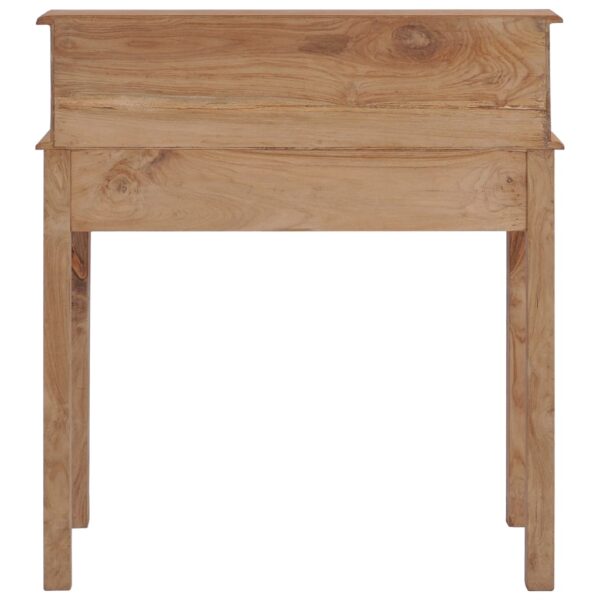 vidaXL Desk 90x50x100 cm Solid Teak Wood - Image 5