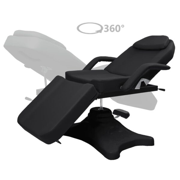 vidaXL Massage Table Black 180x62x(86.5-118) cm - Image 2