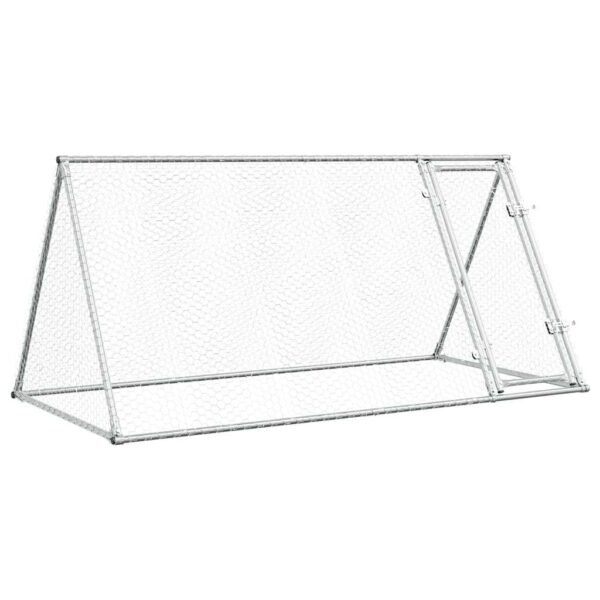 vidaXL Chicken Cage Silver 200x105x91 cm Galvanised Steel - Image 2