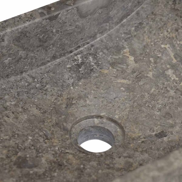 vidaXL Sink 45x30x12 cm Marble High Gloss Grey - Image 8