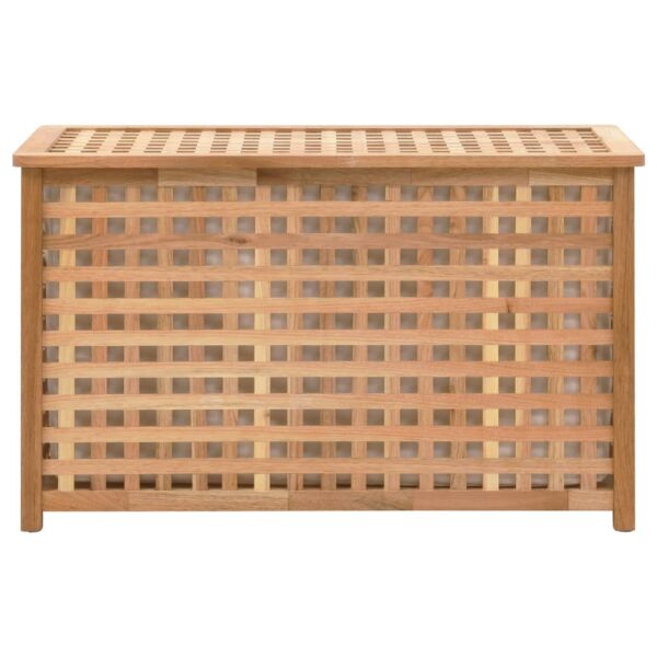 vidaXL Laundry Chest 77.5x37.5x46.5 cm Solid Walnut Wood - Image 3