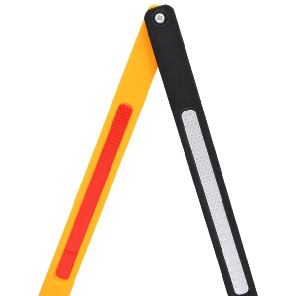 vidaXL Folding Traffic Barrier Yellow and Black 250x38x96 cm - Image 6