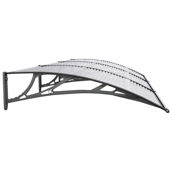 vidaXL Door Canopy Black 300x100 cm Polycarbonate - Image 5