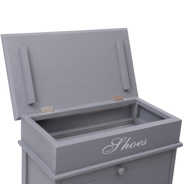 vidaXL Shoe Cabinet Grey 50x28x98 cm Paulownia Wood - Image 7