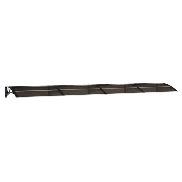 vidaXL Door Canopy Black 400x75 cm Polycarbonate - Image 2