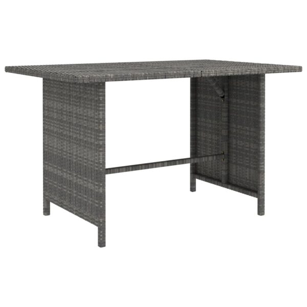 vidaXL 10 Piece Garden Lounge Set with Cushions Poly Rattan Grey - Image 3