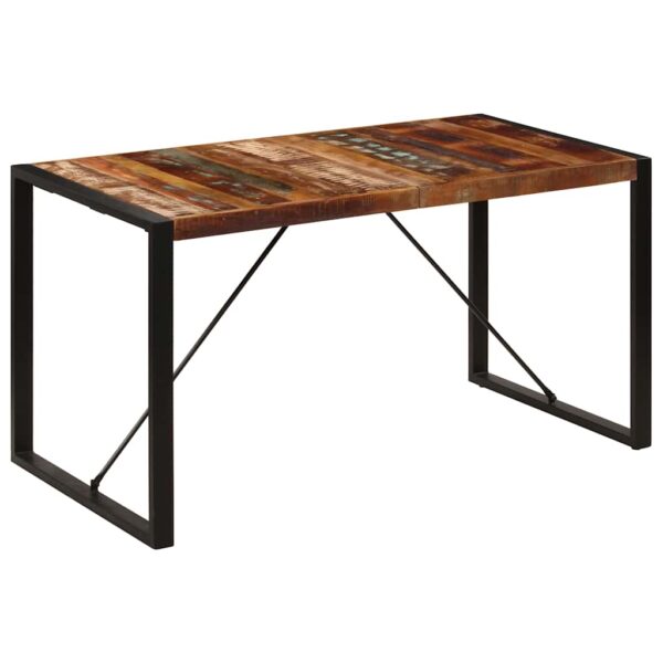 vidaXL Dining Table 140x70x75 cm Solid Reclaimed Wood - Image 11