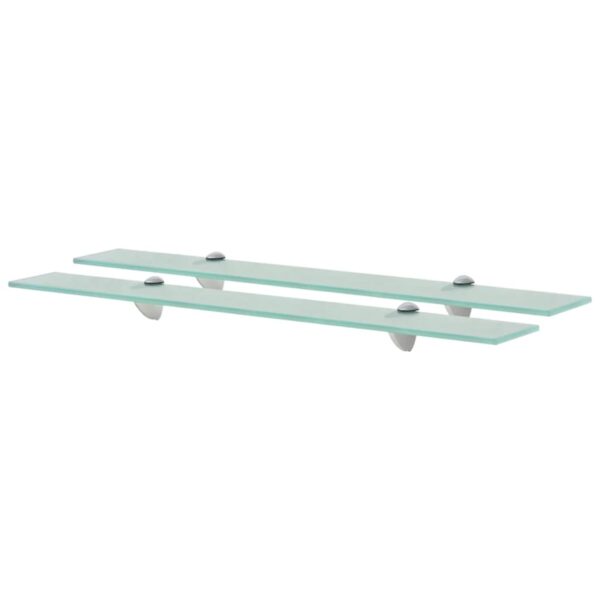 vidaXL Floating Shelves 2 pcs Glass 70x10 cm 8 mm - Image 1