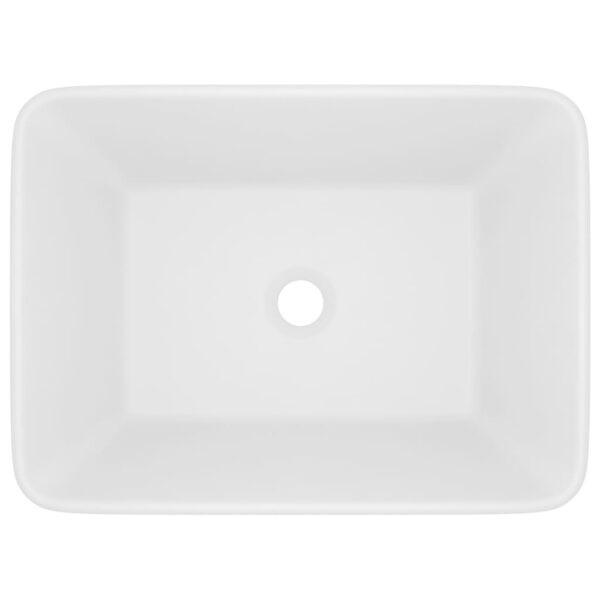 vidaXL Luxury Wash Basin Matt White 41x30x12 cm Ceramic - Image 3