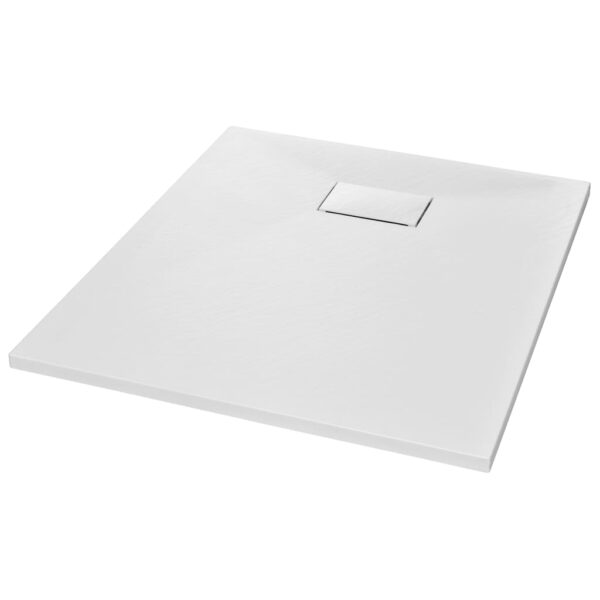 vidaXL Shower Base Tray SMC White 90x70 cm - Image 2