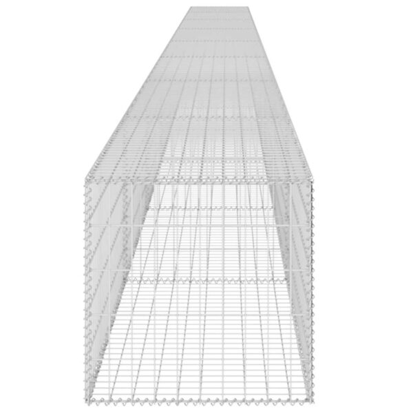 vidaXL Gabion Wall with Covers Galvanised Steel 900x50x50 cm - Image 6