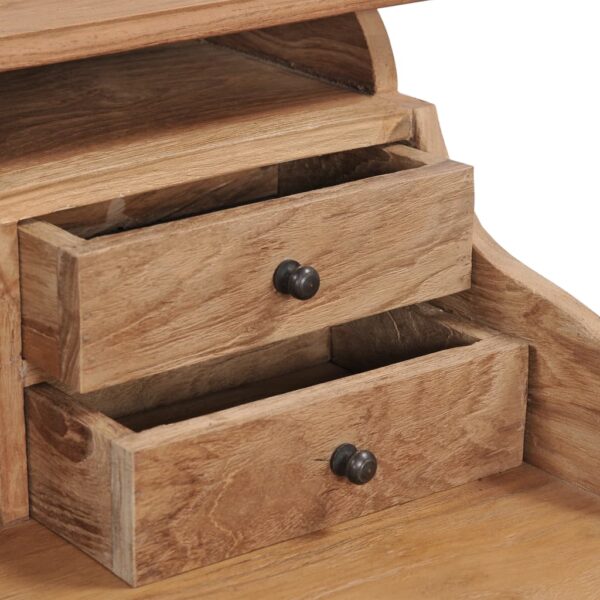 vidaXL Desk 90x50x100 cm Solid Teak Wood - Image 7