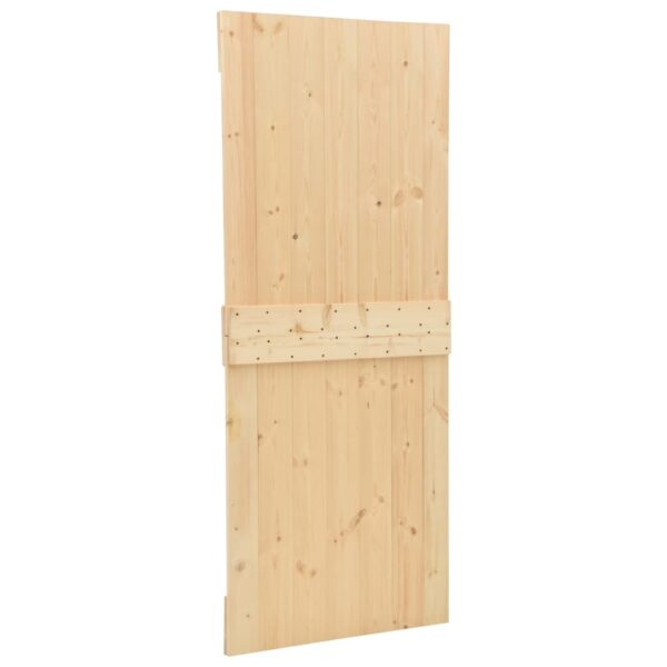 vidaXL Sliding Door with Hardware Set 90x210 cm Solid Pine Wood - Image 5