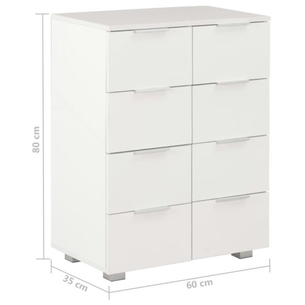 vidaXL Sideboard High Gloss White 60x35x80 cm Engineered Wood - Image 10