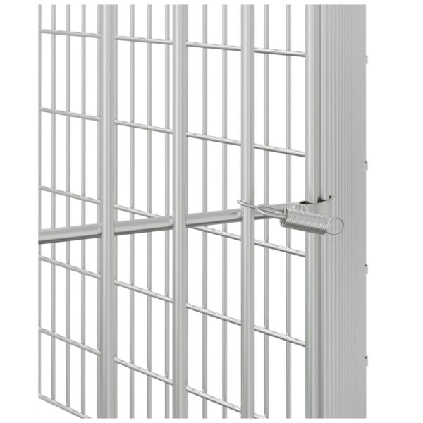 vidaXL Free Range Animal Enclosure 6-Panel 54x60 cm Galvanised Iron - Image 6