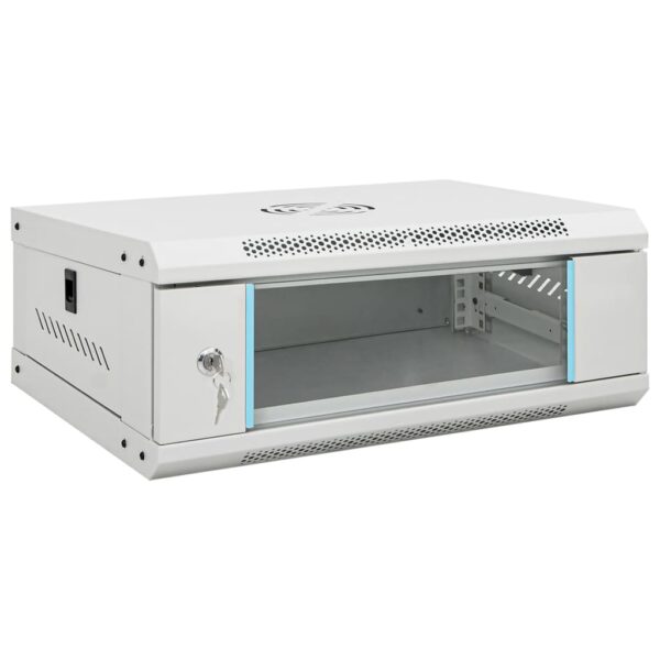 vidaXL 4U Wall Mounted Network Cabinet 19" IP20 53x40x21 cm - Image 1