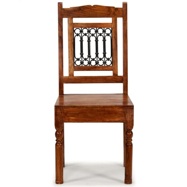 vidaXL Dining Chairs 2 pcs Solid Wood with Honey-coloured Finish Classic - Image 2