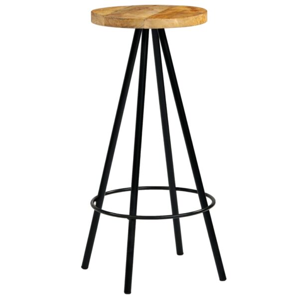 vidaXL Bar Chairs 2 pcs Solid Mango Wood - Image 8