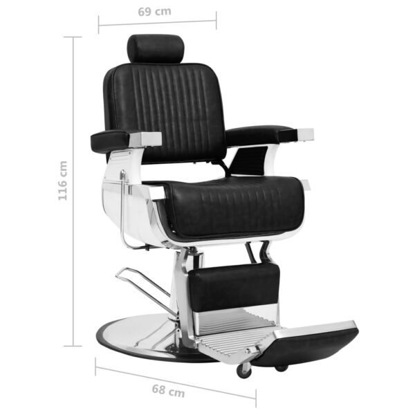 vidaXL Barber Chair Black 68x69x116 cm Faux Leather - Image 7
