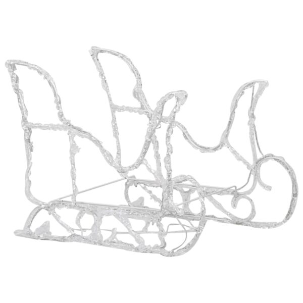 vidaXL Reindeers & Sleigh Christmas Decoration 280x28x55 cm Acrylic - Image 6