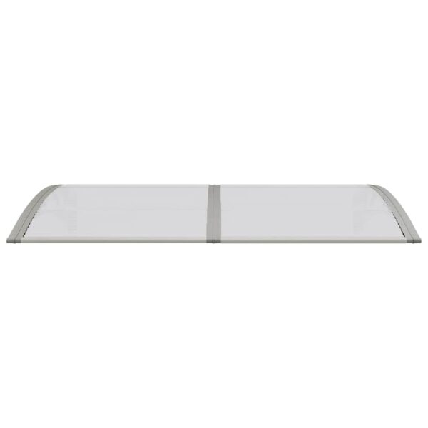 vidaXL Door Canopy Grey 150x75 cm Polycarbonate - Image 4