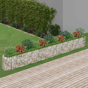 vidaXL Gabion Raised Bed Galvanised Iron 470x50x50 cm